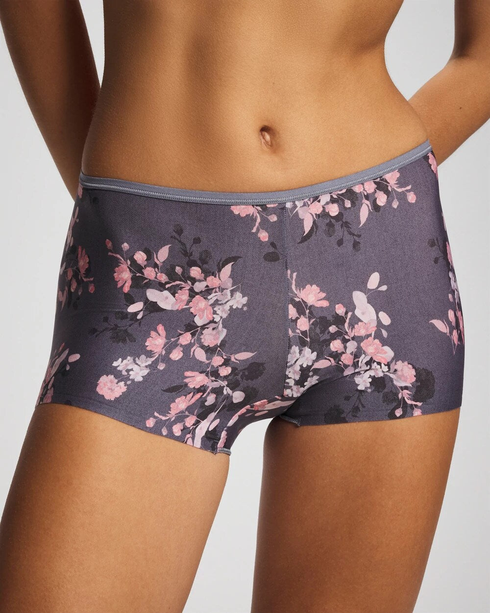 Soma / Edge Boyshort Panty FLORAL DREAMS MINI GRAY