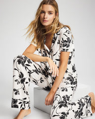 Soma / Printed Pajama Pants REFLECTION BLOOMS CHAMP