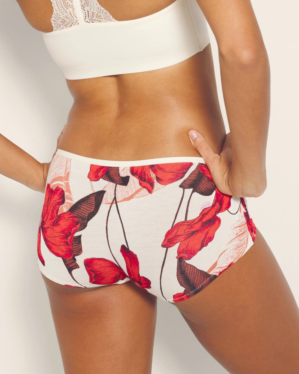 Soma / Boyshort Panty with Enchanting Lace TROPIC LIKE ITS HOT M WS