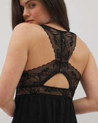 Soma / Soft Support Lace Chemise BLACK
