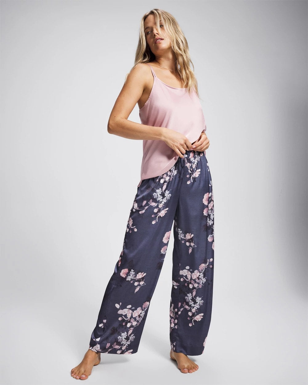 Soma / Piped Pajama Pant FLORAL DREAMS GRAY