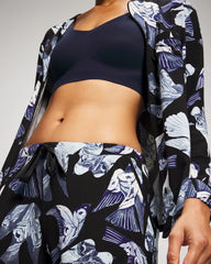 Soma / Satin Trim Pajama Pant WHIMSICAL WINGS BLK MID