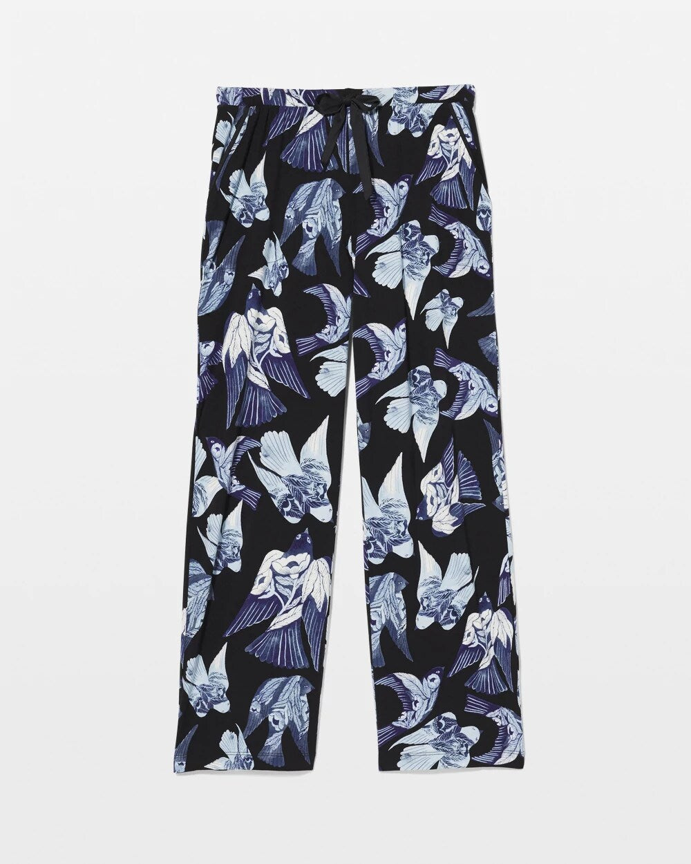 Soma / Satin Trim Pajama Pant WHIMSICAL WINGS BLK MID