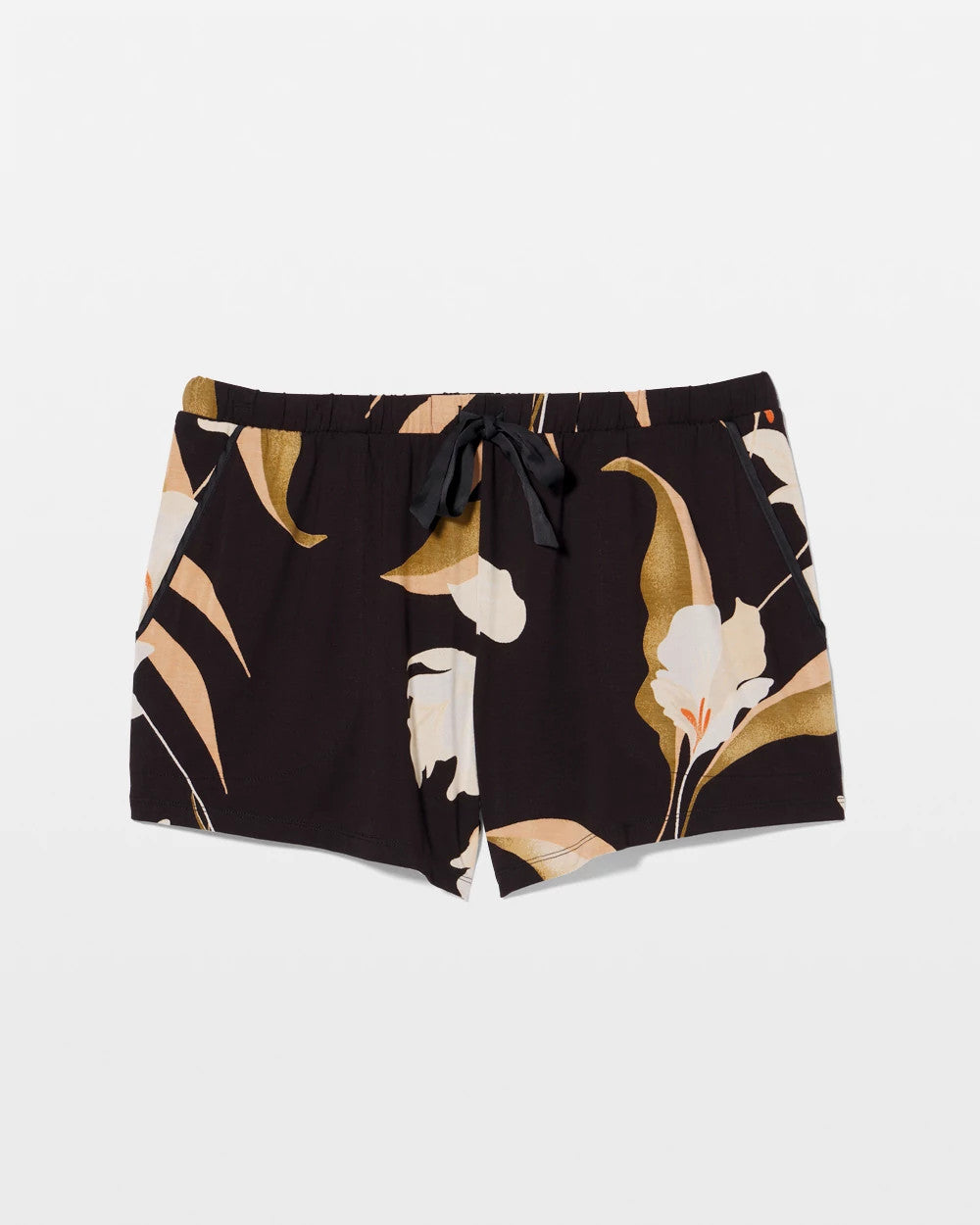 Soma / Satin Trim Pajama Short MYSTIC BLOOMS BLACK MID