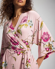 Soma / Kimono Short Robe FEATHERED FANCY PINK
