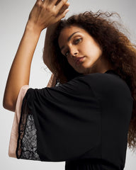 Soma / Lace Midi Robe BLACK
