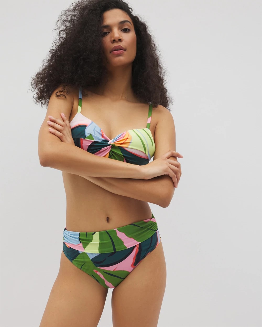 Soma / Covertible Bikini Bottom FLIRTY FLORA DARK SEA