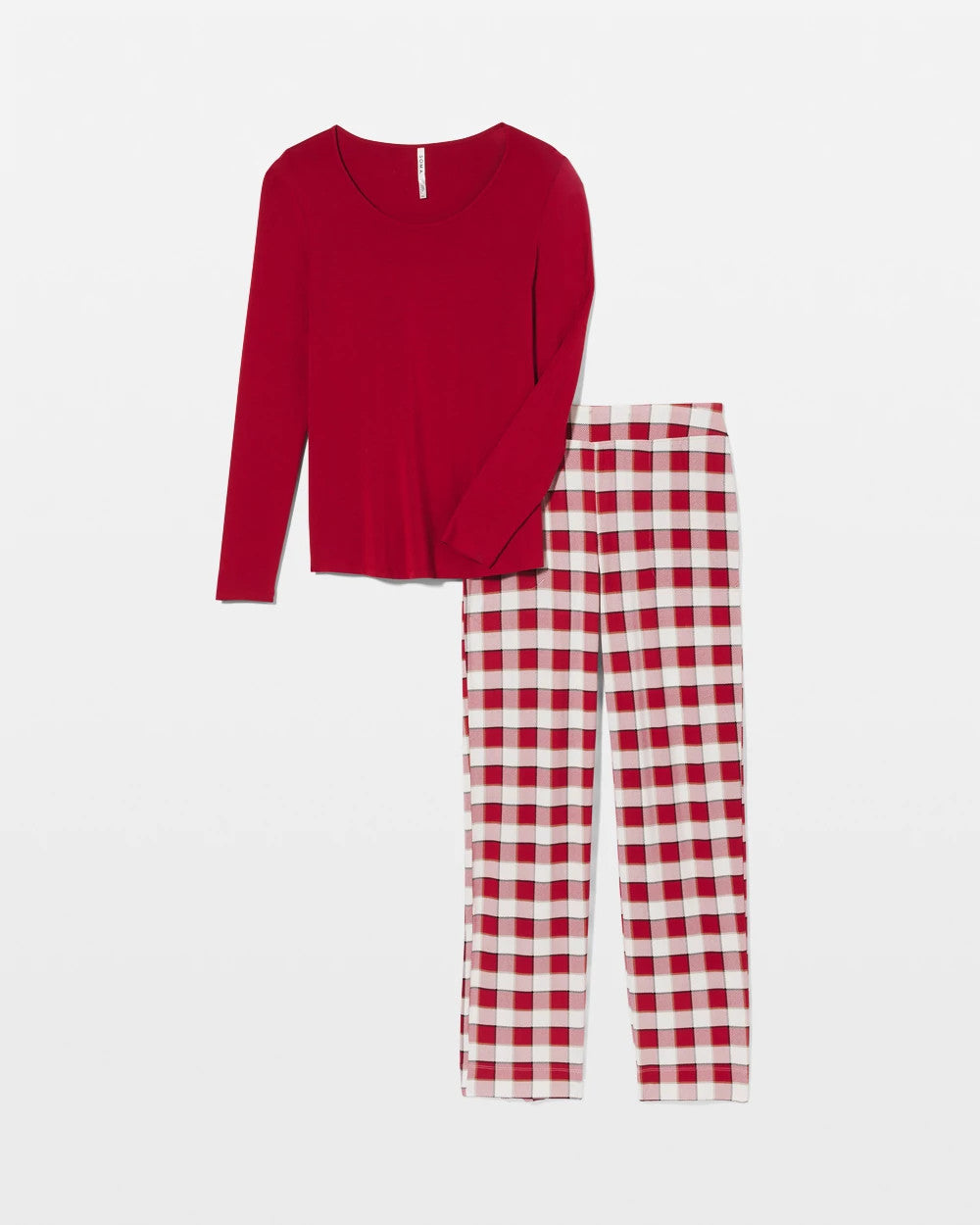 Soma / Packaged Long-Sleeve Pant Pajama Set DREAMSCAPE PLAID CHAMP
