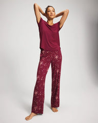 Soma / Packaged Short-Sleeve Pant Pajama Set SCATTERED SQUARES VP/FOIL