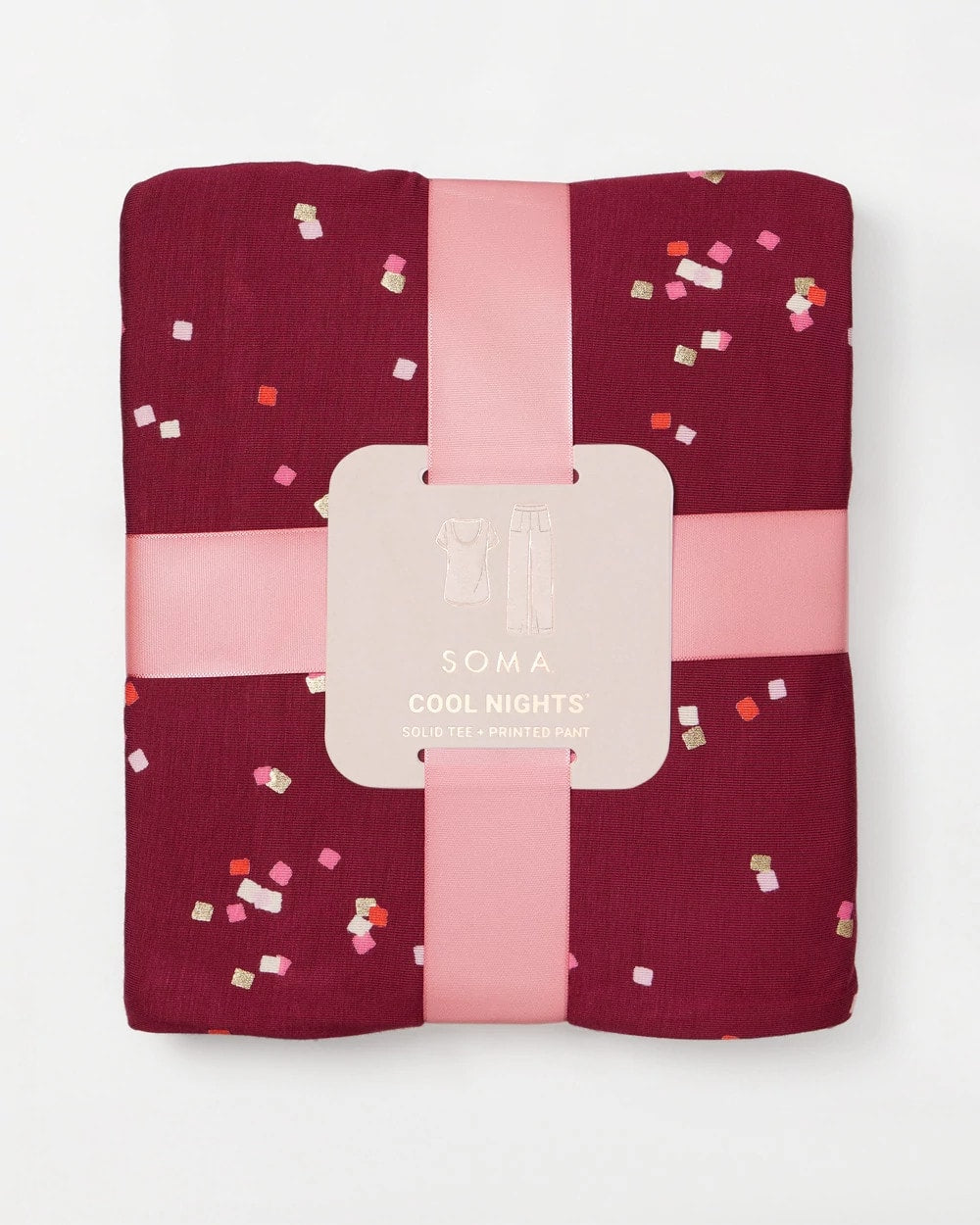 Soma / Packaged Short-Sleeve Pant Pajama Set SCATTERED SQUARES VP/FOIL