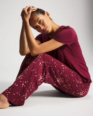 Soma / Packaged Short-Sleeve Pant Pajama Set SCATTERED SQUARES VP/FOIL
