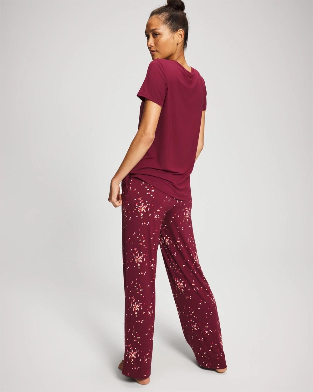 Soma / Packaged Short-Sleeve Pant Pajama Set SCATTERED SQUARES VP/FOIL