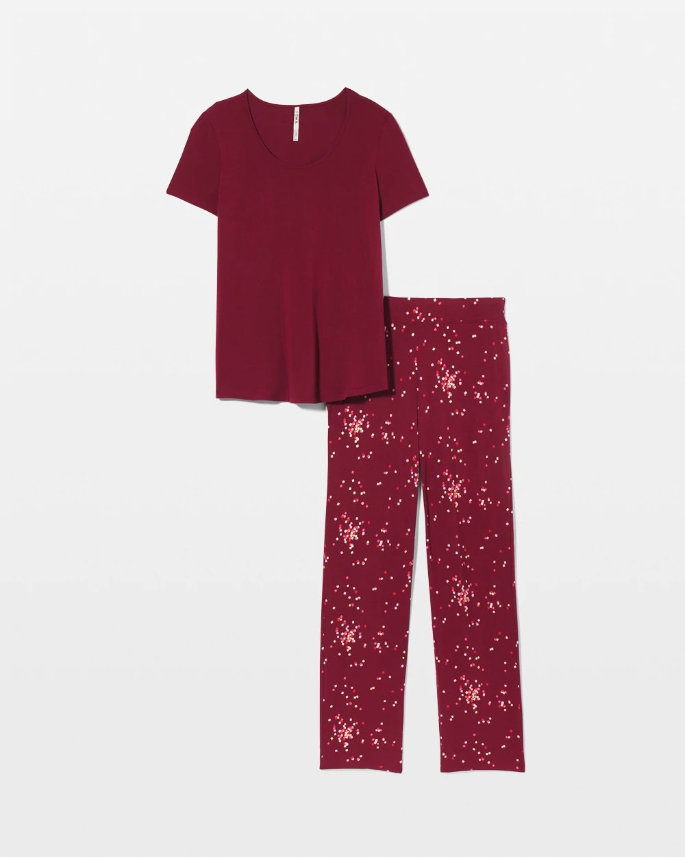 Soma / Packaged Short-Sleeve Pant Pajama Set SCATTERED SQUARES VP/FOIL
