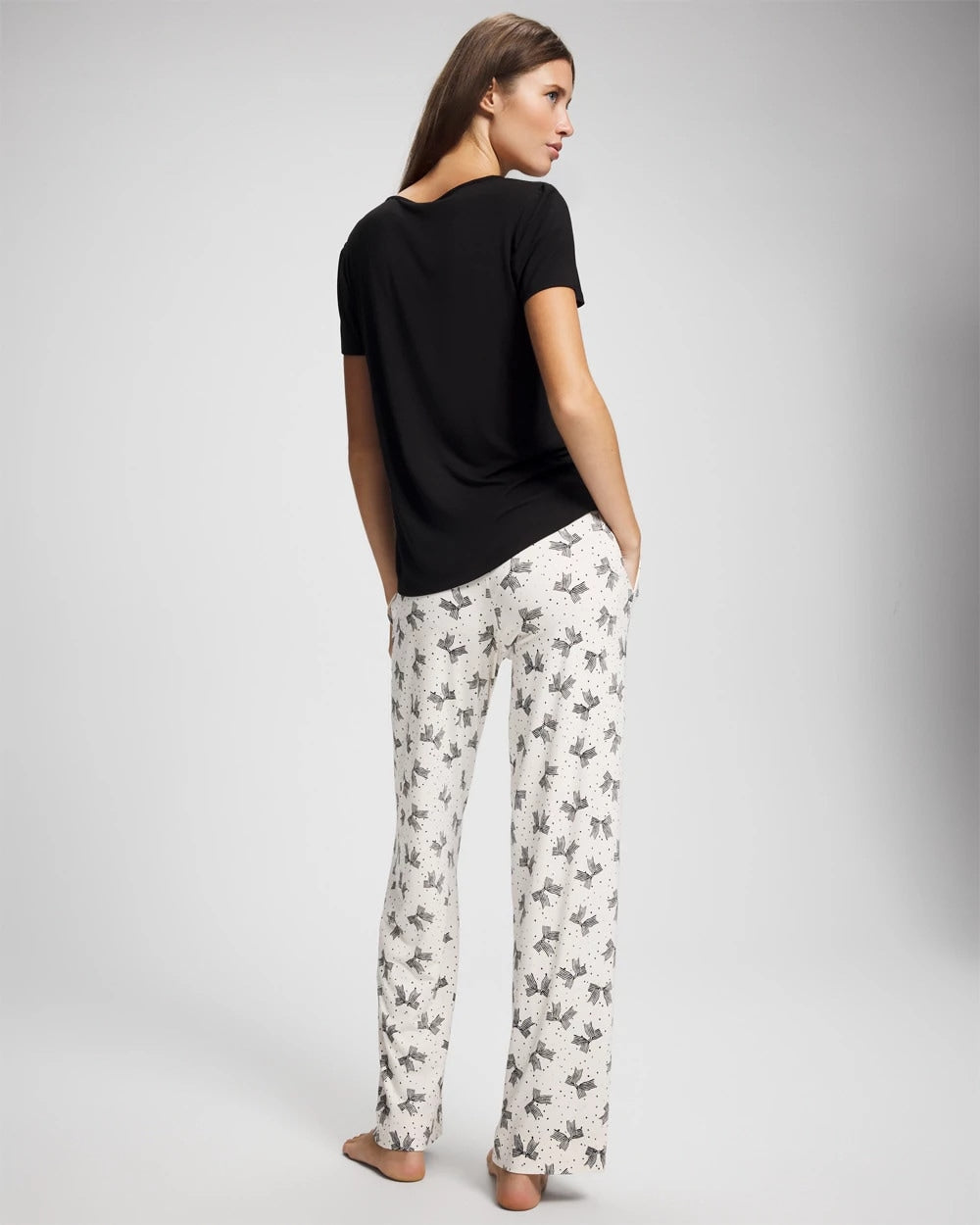 Soma / Packaged Short-Sleeve Pant Pajama Set THATS A WRAP CHAMP MICRO