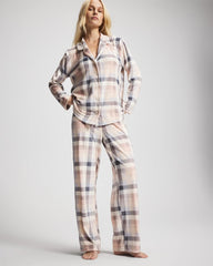 Soma / Long Sleeve Pajama Set PRISM PLAID GRAY