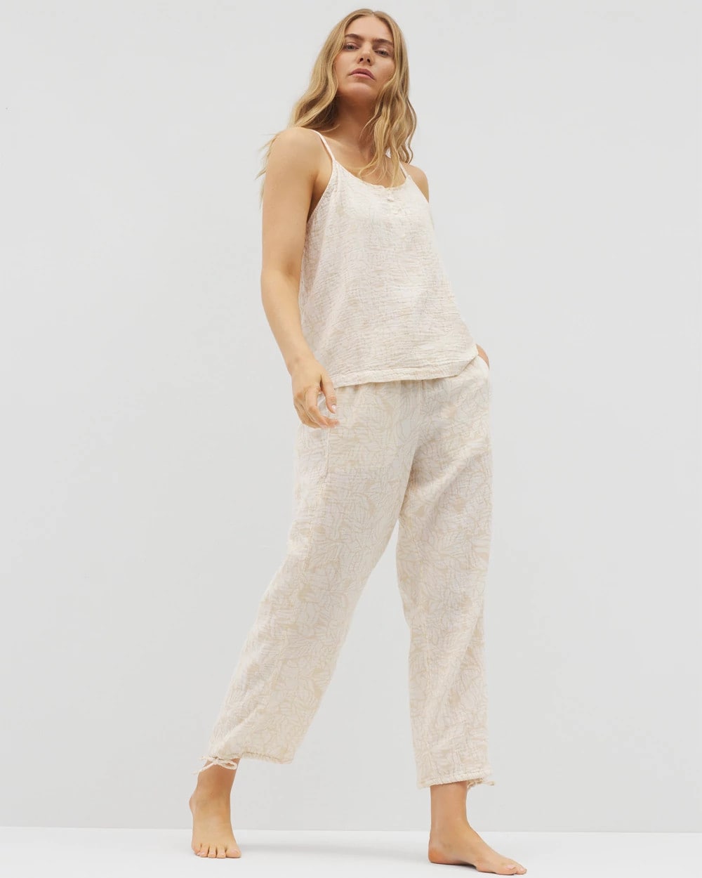 Soma / Tie Bottom Pajama Pant PALMTASTIC GRAND CHAMP