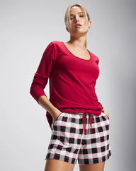 Soma / Pajama Shorts DREAMSCAPE PLAID BLACK