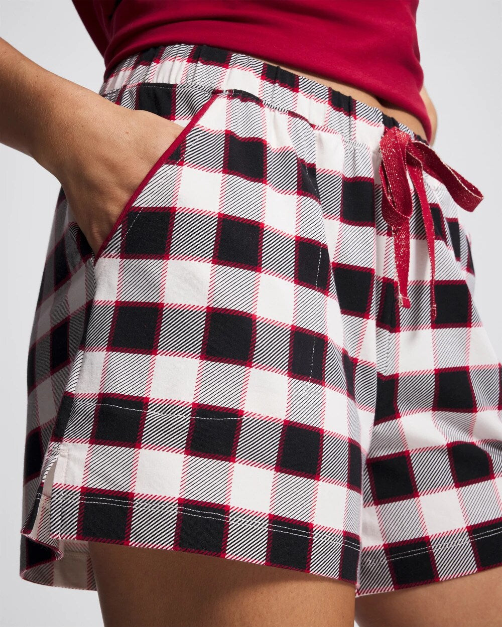 Soma / Pajama Shorts DREAMSCAPE PLAID BLACK