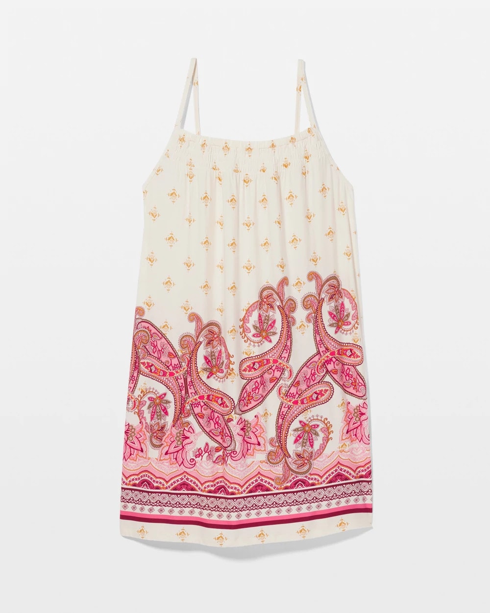 Soma / Smocked Neck Chemise KASHMIR PAISLEY PLCD CH