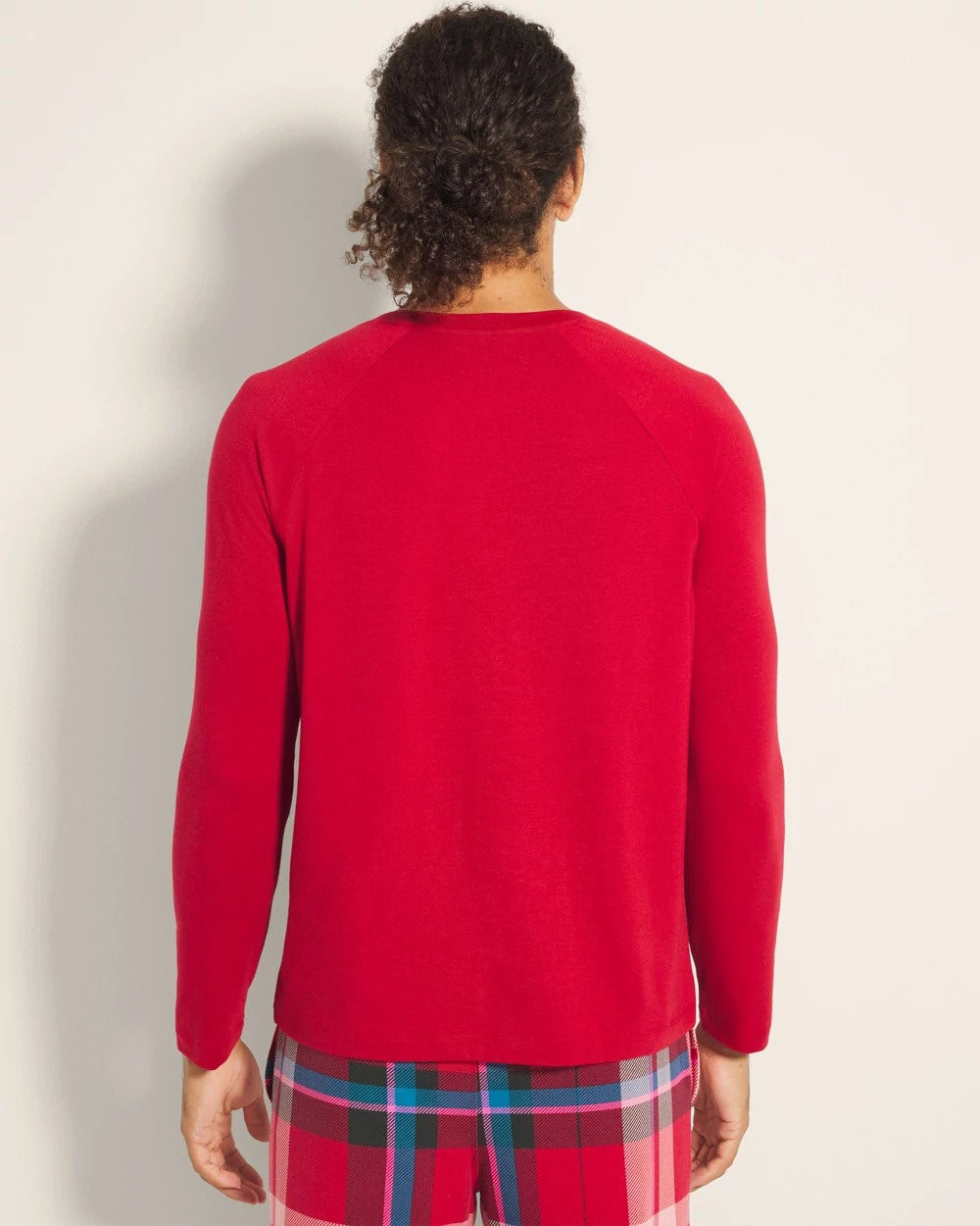 Soma / Men's Henley Pajama Top PAINT THE TOWN RED