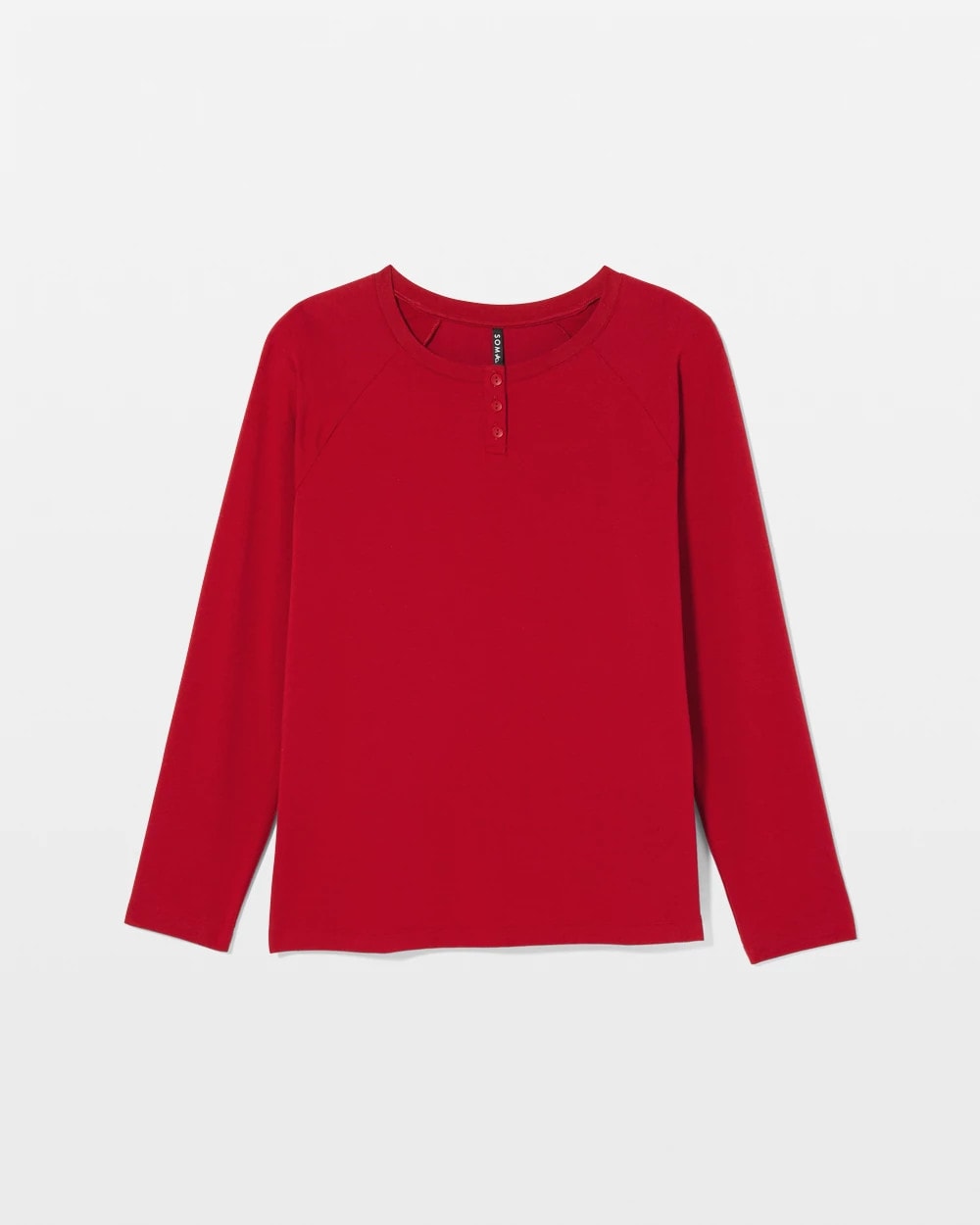 Soma / Men's Henley Pajama Top PAINT THE TOWN RED
