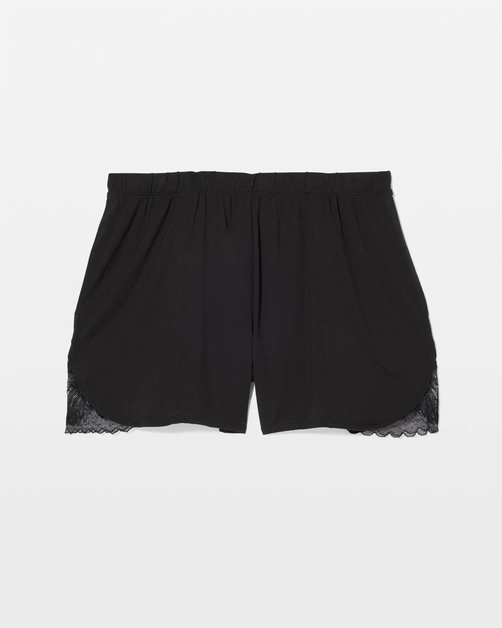 Soma / Lace Trim Pajama Shorts BLACK