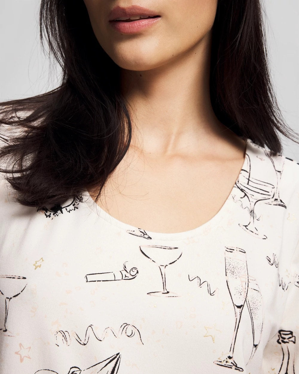 Soma / Long-Sleeve Sleepshirt FIZZ THE SEASON FOIL