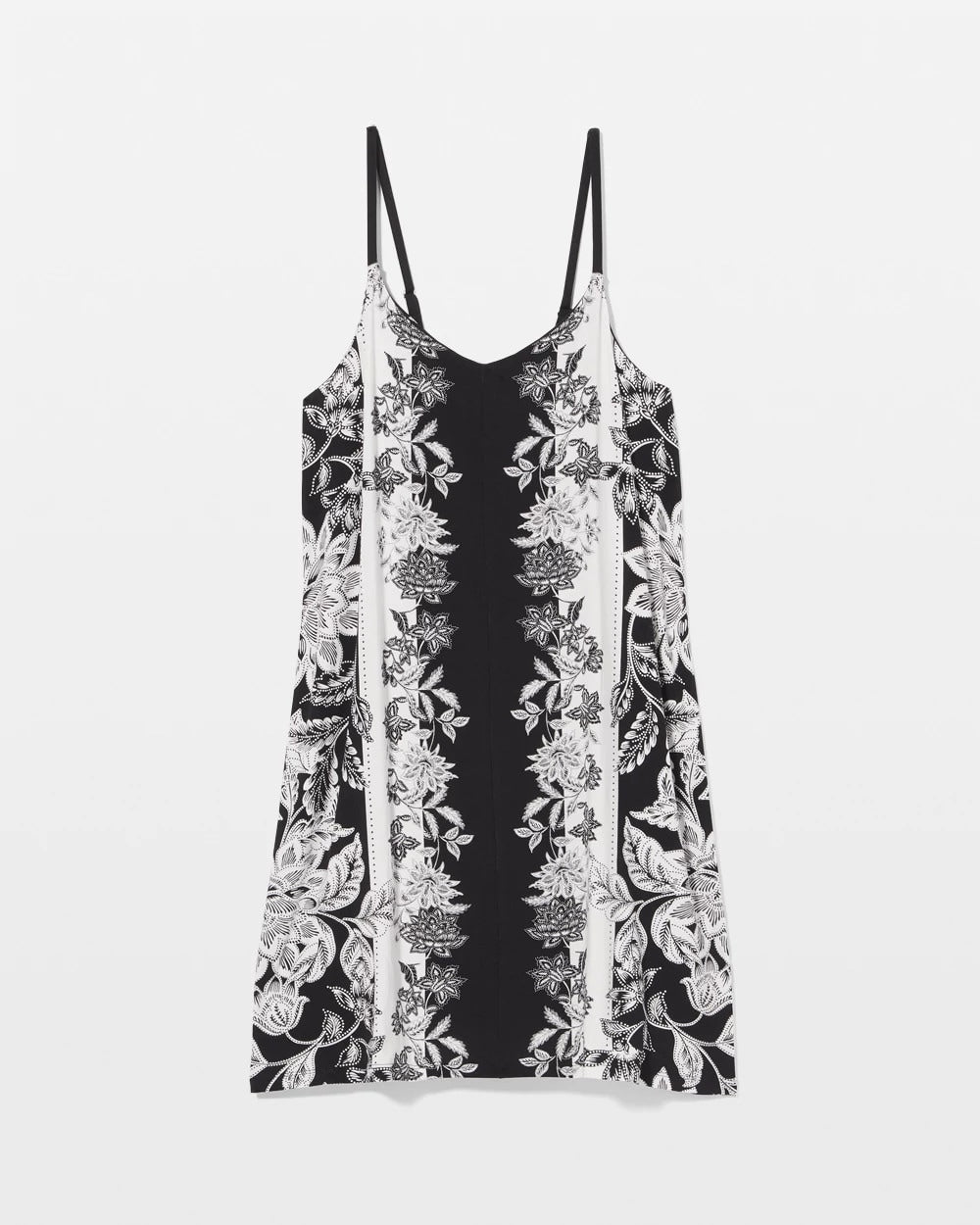 Soma / Flyaway Chemise STAMPED FLORAL SCARF BLK
