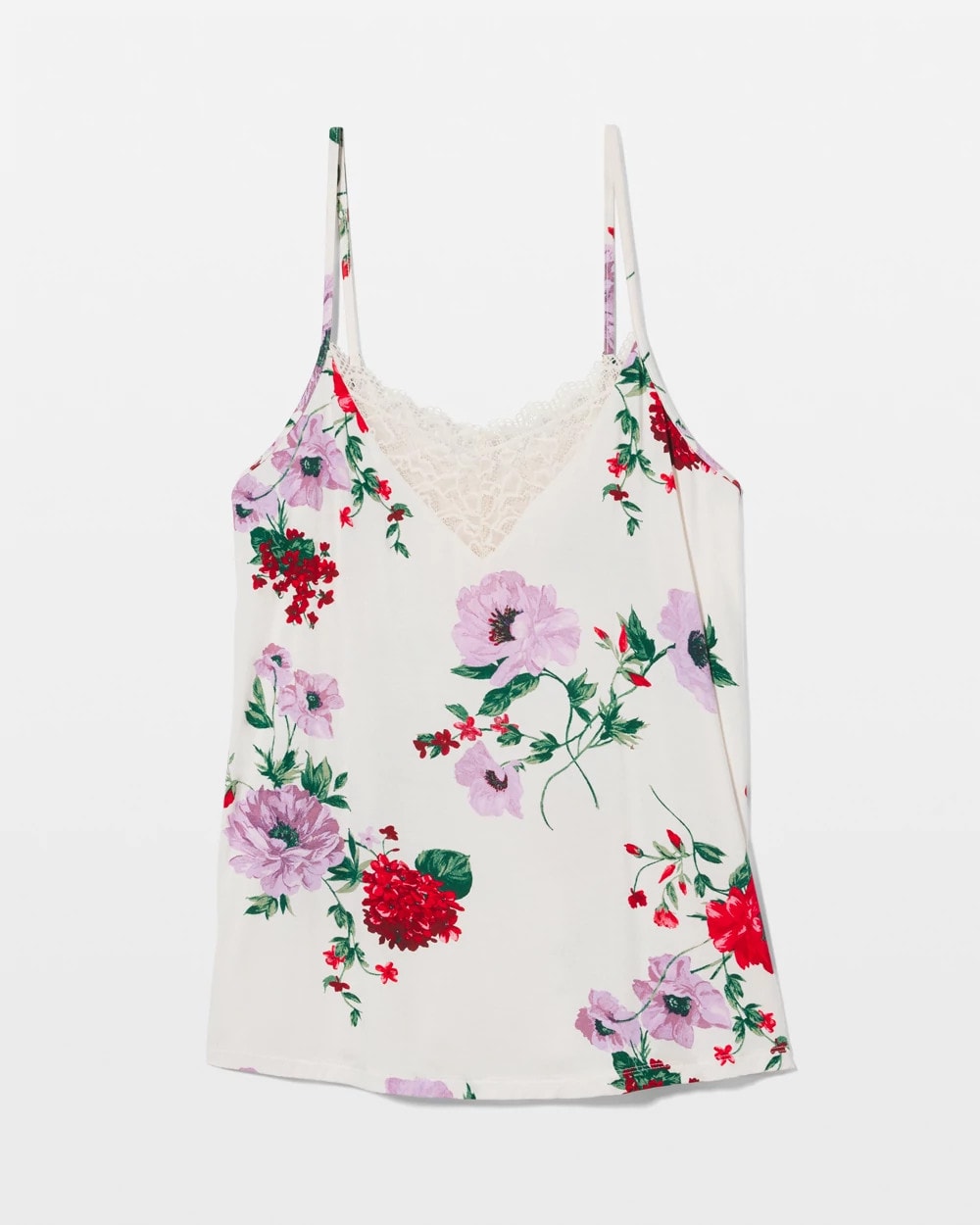Soma / Lace Trim Pajama Cami RHAPSODY FLORAL SUGAR