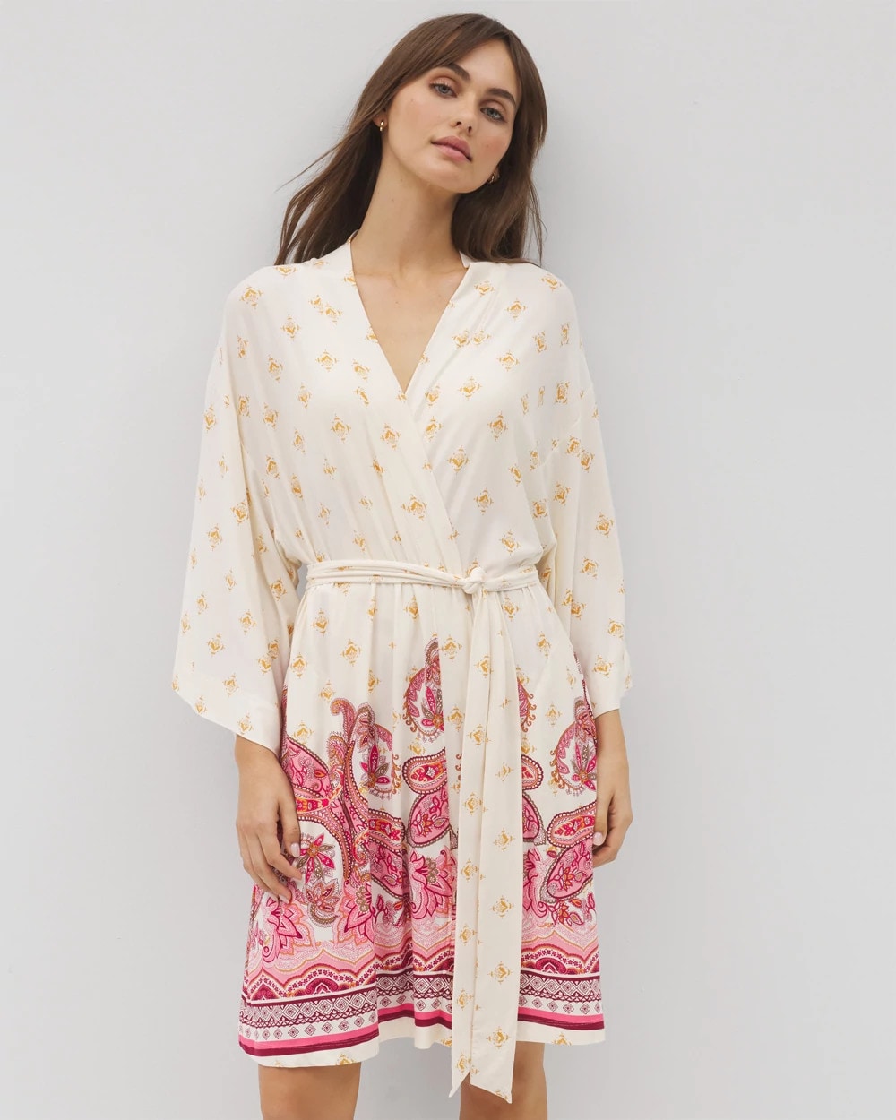 Soma / Kimono Short Robe KASHMIR PAISLEY PLCD CH