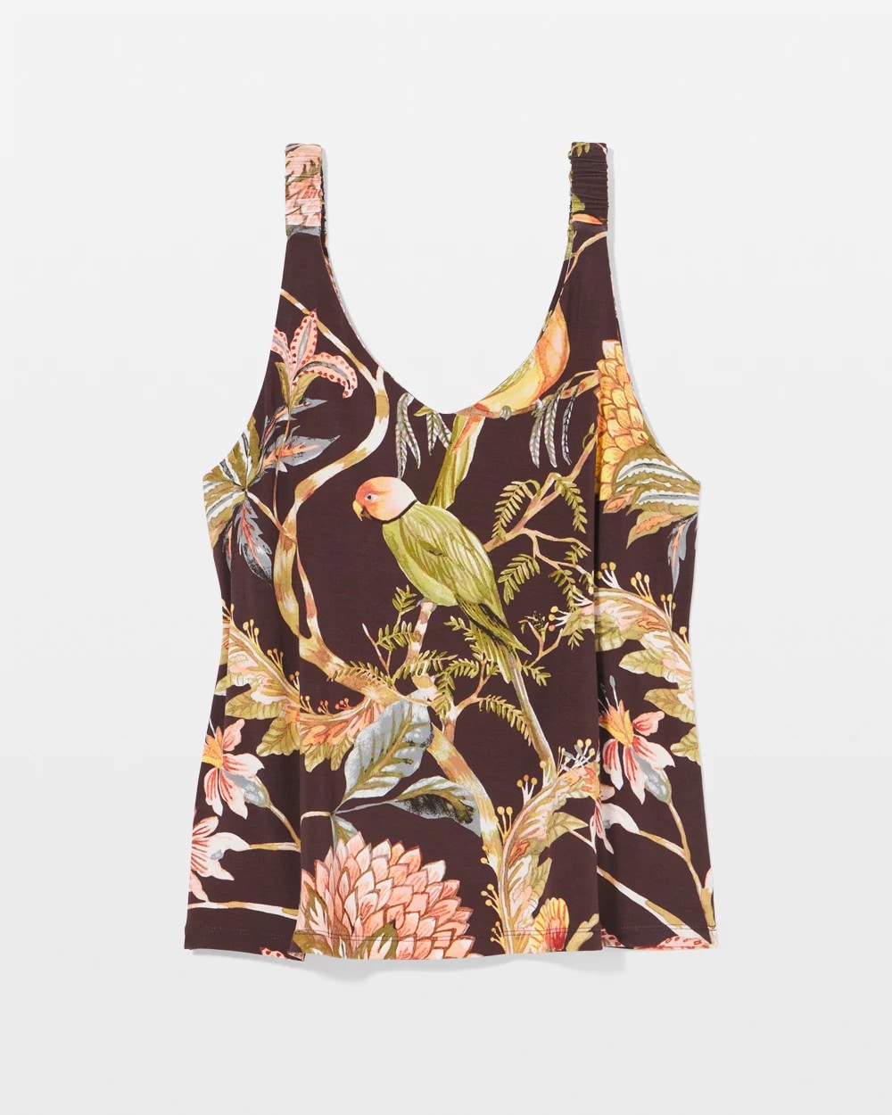 Soma / Shirred Strap Pajama Tank PARROT-DISO PLUME G PLUM