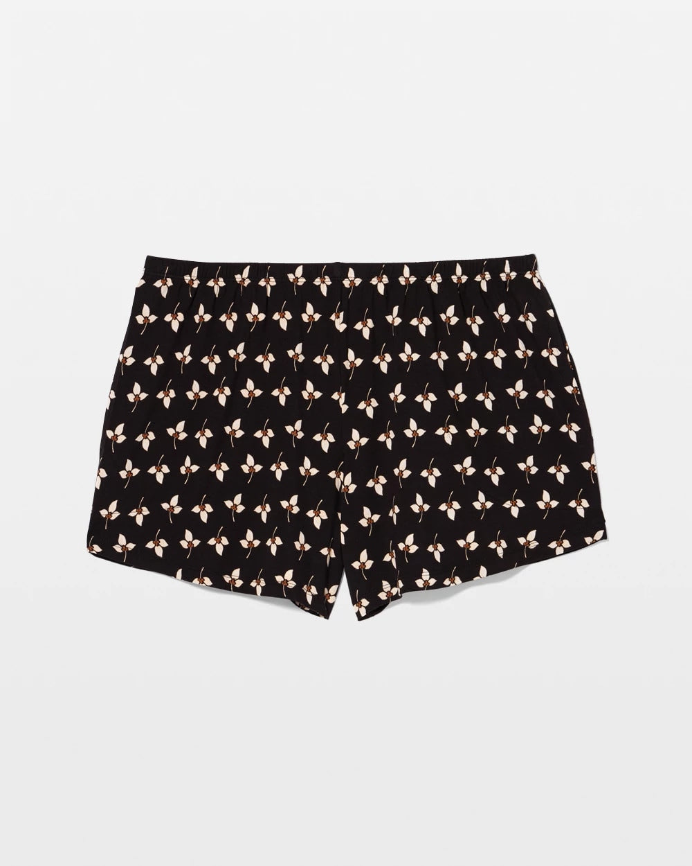Soma / Relaxed Pajama Short PEACEFUL PETALS BLACK