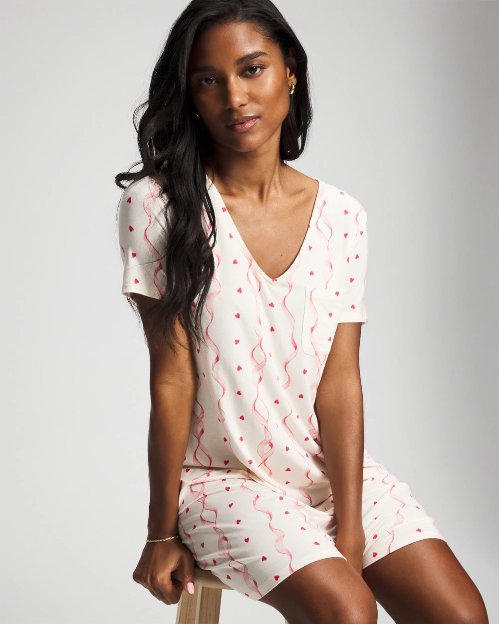 Soma / Short Sleeve Sleepshirt COQUETTE VALENTINE CHAMP