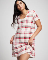 Soma / Short Sleeve Sleepshirt TARTAN TEXTILE CHAMP