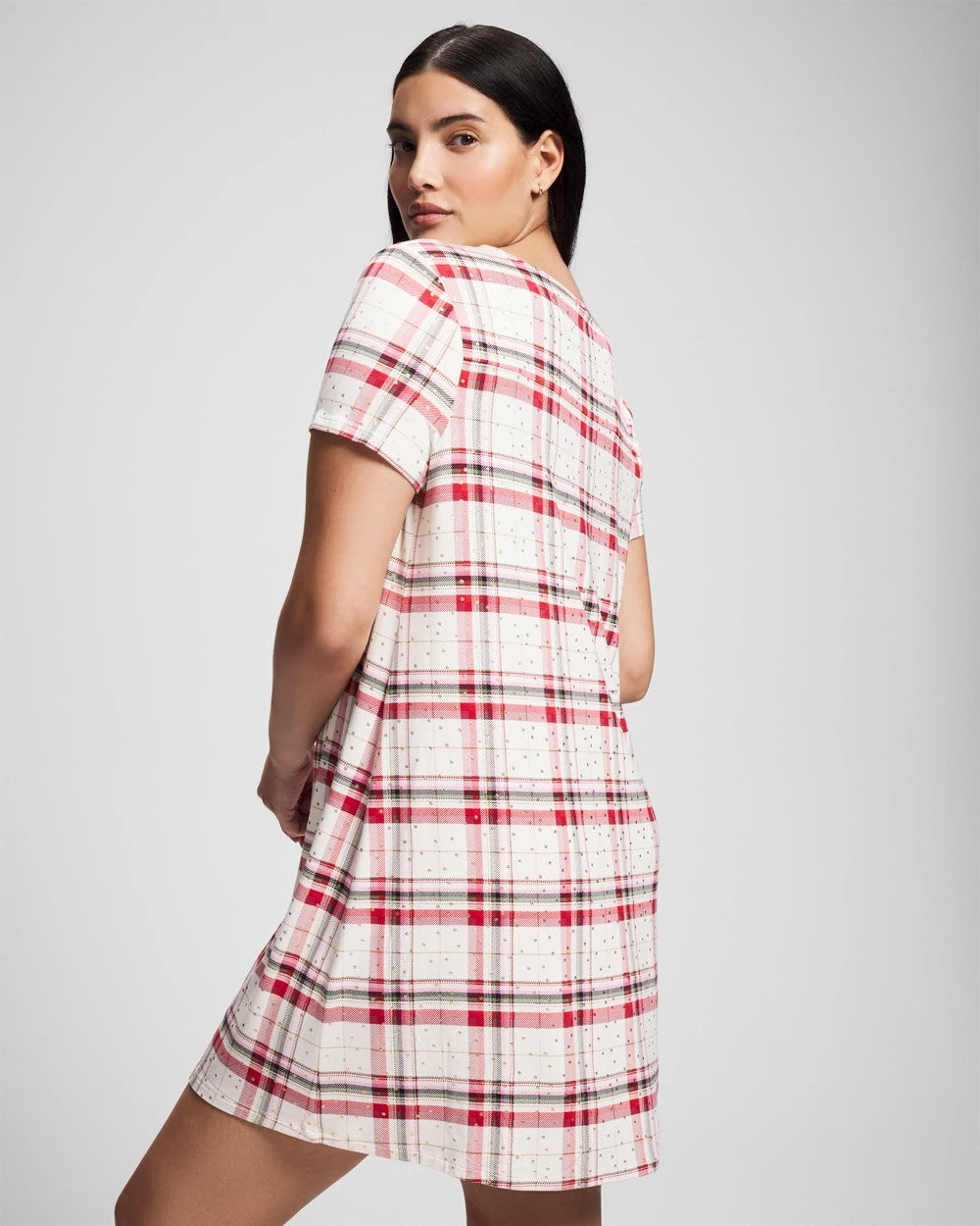 Soma / Short Sleeve Sleepshirt TARTAN TEXTILE CHAMP