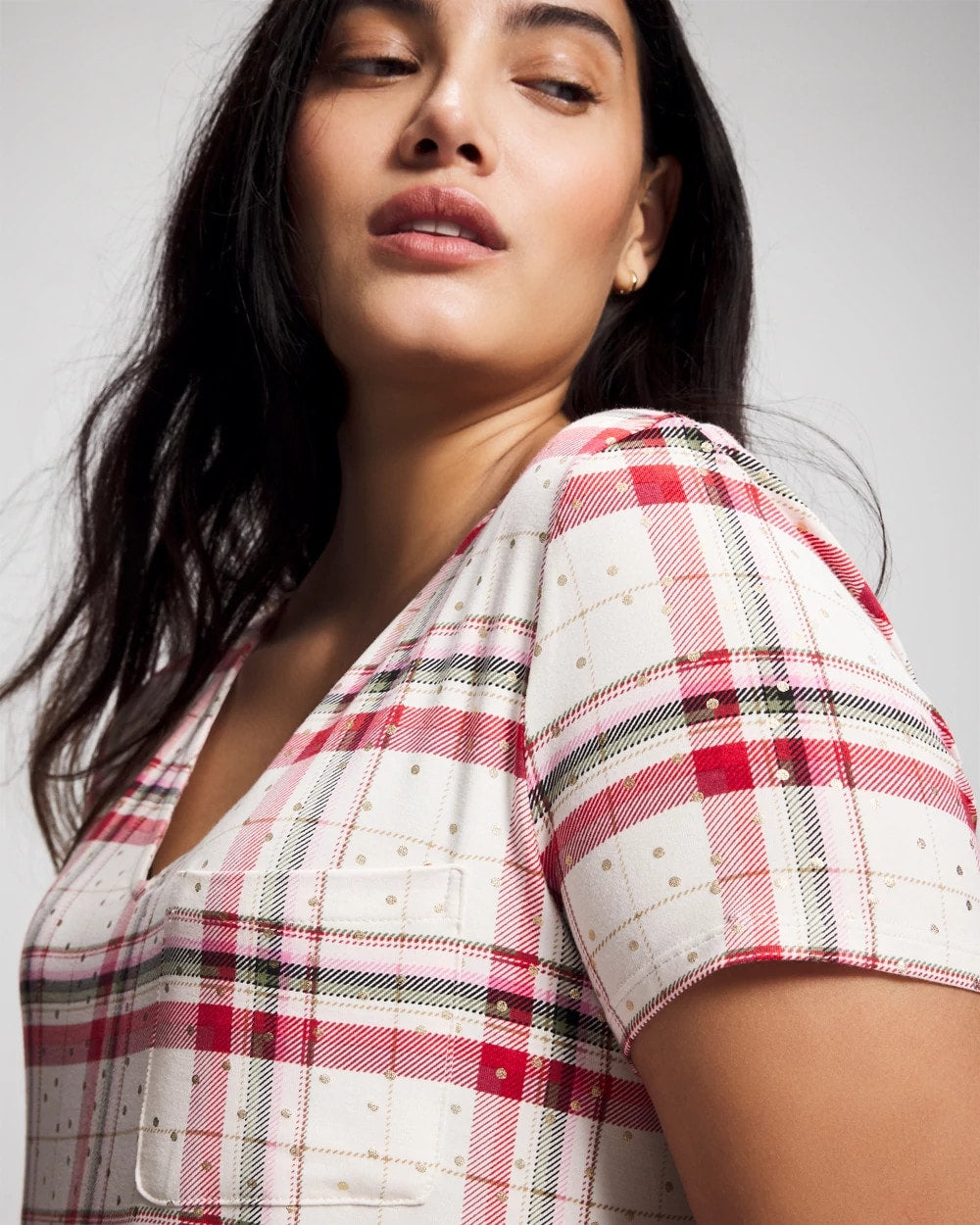 Soma / Short Sleeve Sleepshirt TARTAN TEXTILE CHAMP