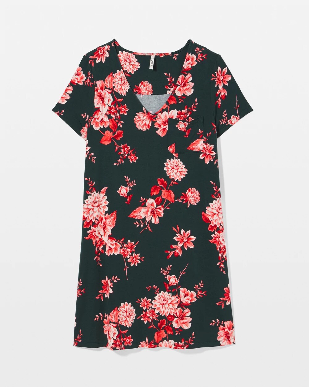Soma / Short Sleeve Sleepshirt COTTAGE FLORAL GREEN