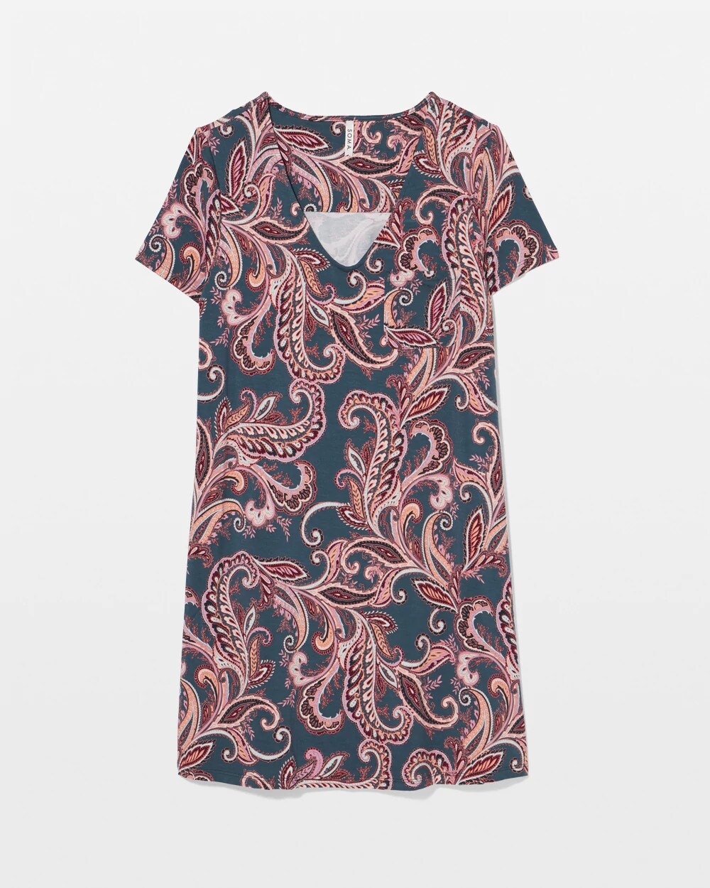Soma / Short Sleeve Sleepshirt IMPERIAL PAISLEY MD PET