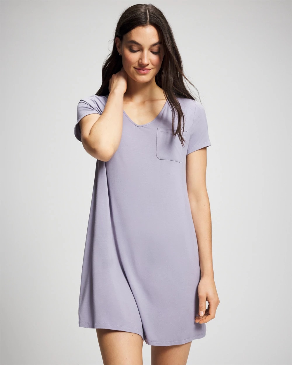 Soma / Short Sleeve Sleepshirt LAVENDER CLOUD