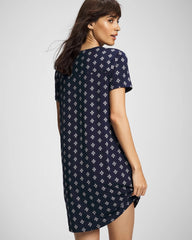 Soma / Short Sleeve Sleepshirt BELLE FOULARD NAVY
