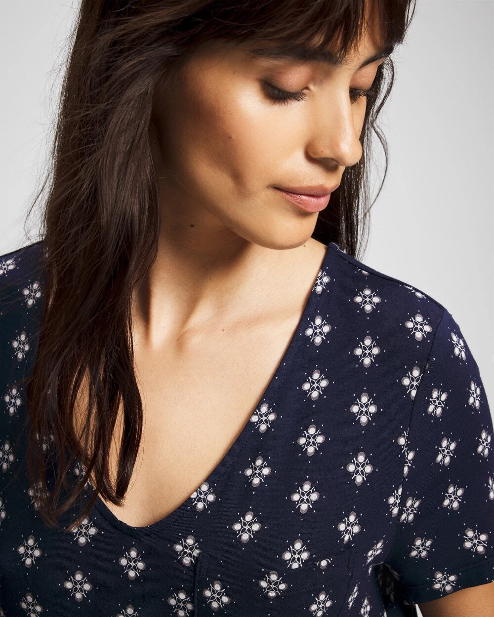 Soma / Short Sleeve Sleepshirt BELLE FOULARD NAVY