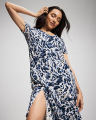 Soma / Short Sleeve Long Sleepshirt LOVELIEST LEOPARD PARCH M