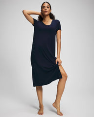 Soma / Short Sleeve Long Sleepshirt NIGHTFALL NAVY