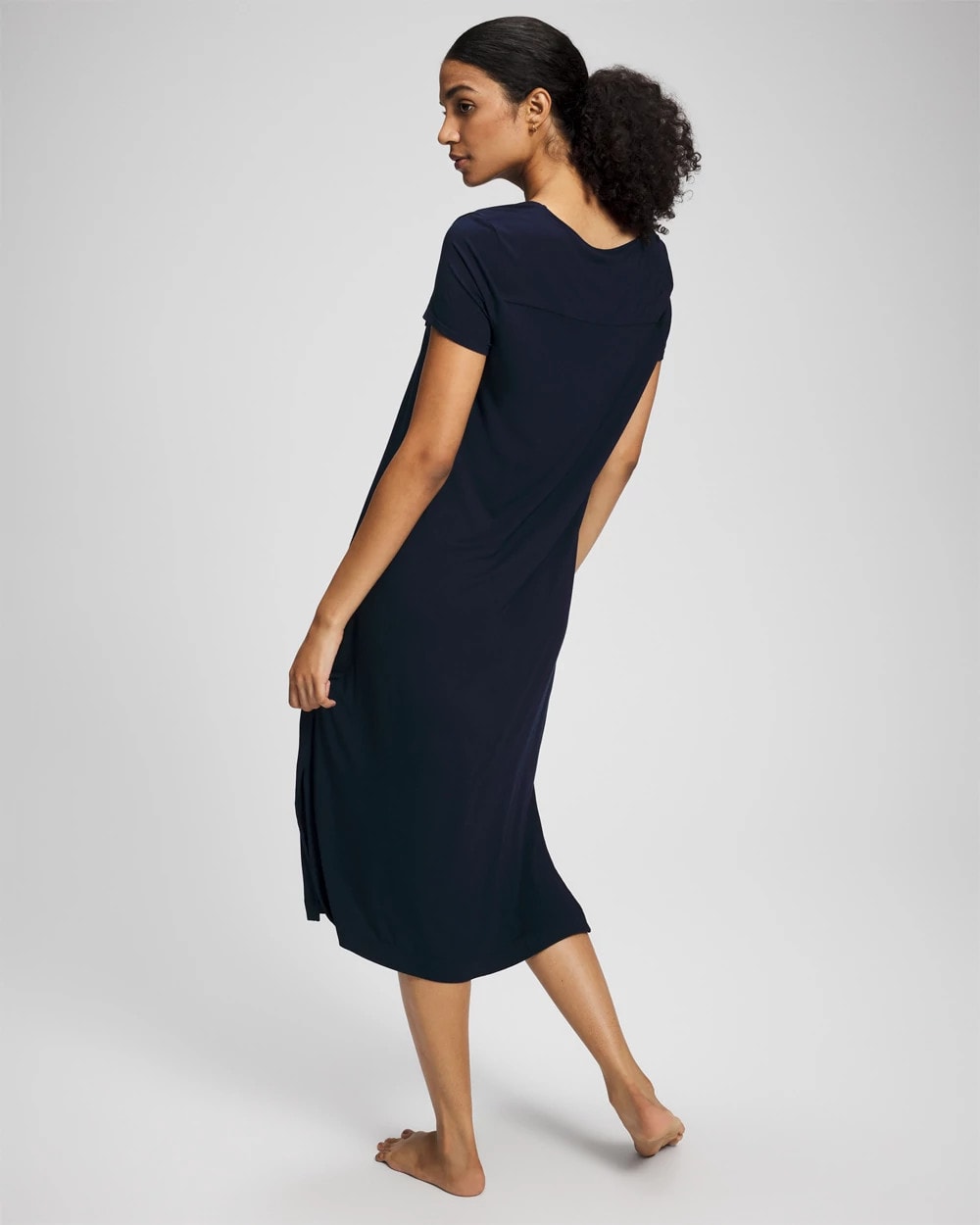 Soma / Short Sleeve Long Sleepshirt NIGHTFALL NAVY
