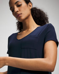 Soma / Short Sleeve Long Sleepshirt NIGHTFALL NAVY