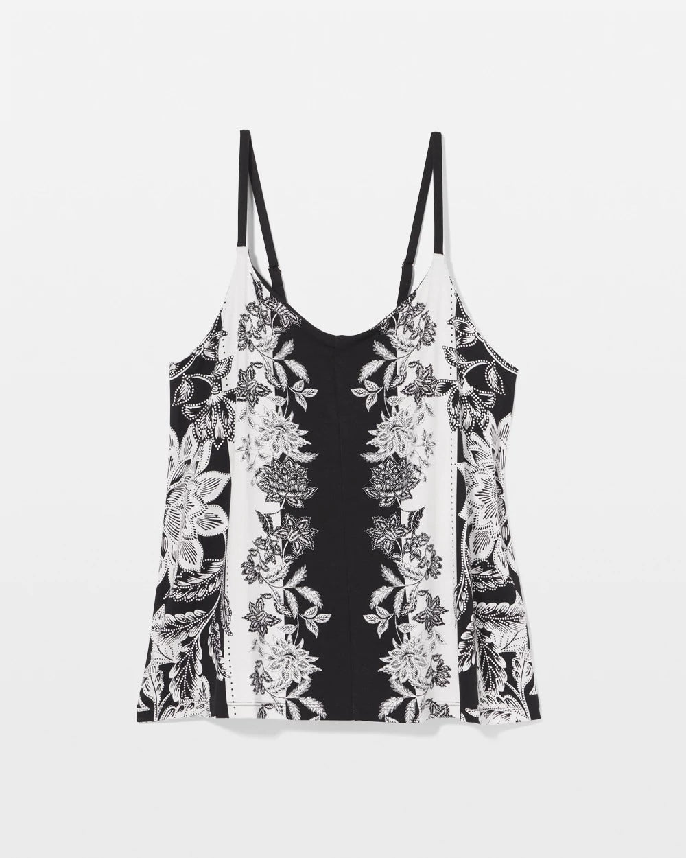 Soma / Flyaway Pajama Cami STAMPED FLORAL SCARF BLK