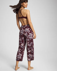 Soma / Piped Crop Pajama Pants PAISLEY SPLENDOR PLUM