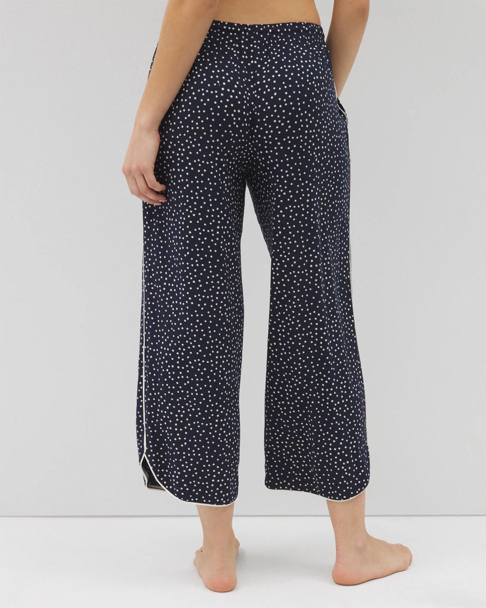 Soma / Piped Crop Pajama Pants DOT OBSESSED NAVY