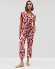 Soma / Piped Crop Pajama Pants KASHMIR PAISLEY KISS