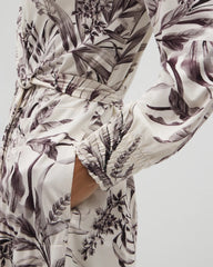 Soma / Long-Sleeve Short Robe PALM PERFECT CHAMPAGNE